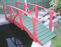 Build a garden pond bridge